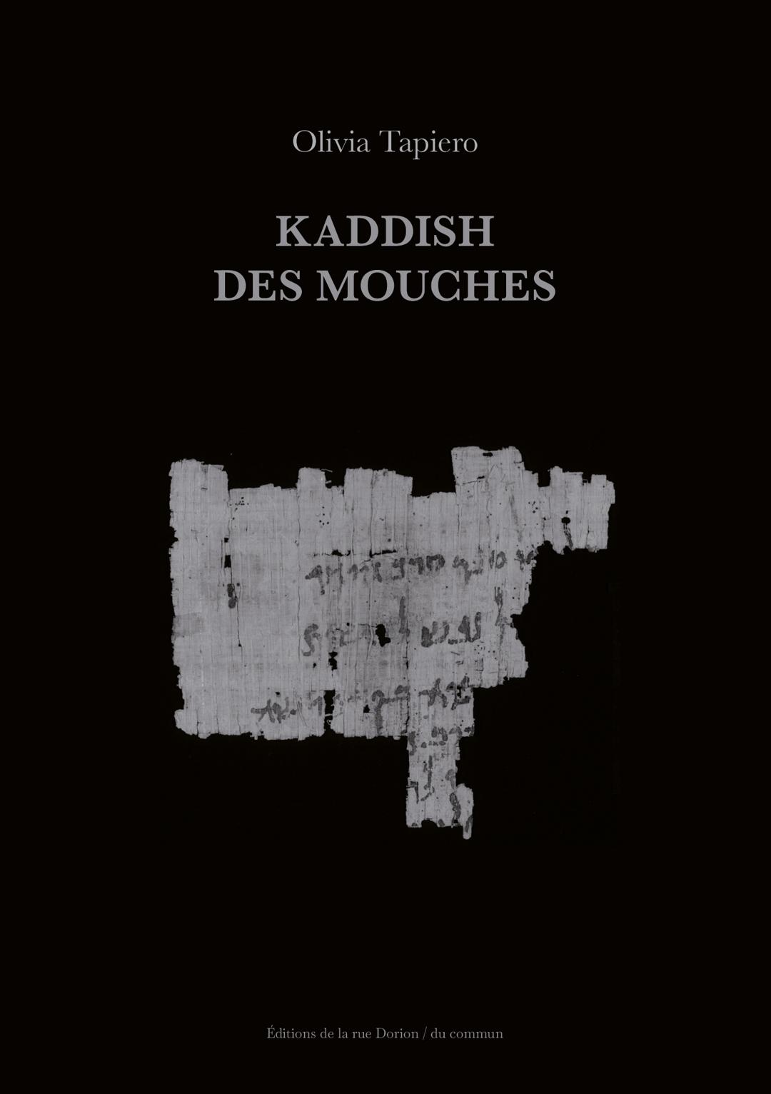 Kaddish des mouches, couverture, Olivia Tapiero, 2026