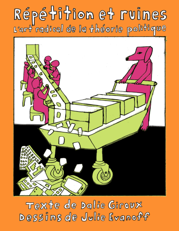 Répétition et ruines, couverture, Dalie Giroux (texte) et Julie Evanoff (dessin), 2026